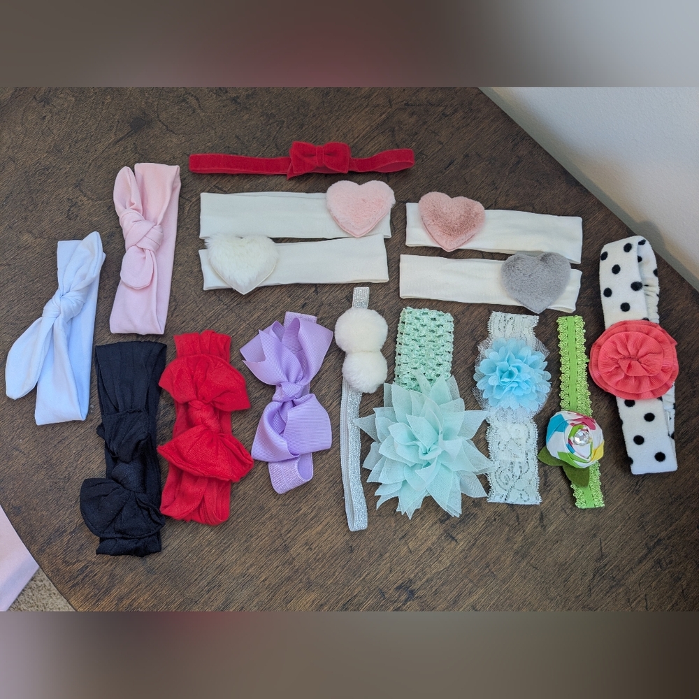 1️⃣5️⃣ FIFTEEN Assorted Baby Headband Lot / Bundle